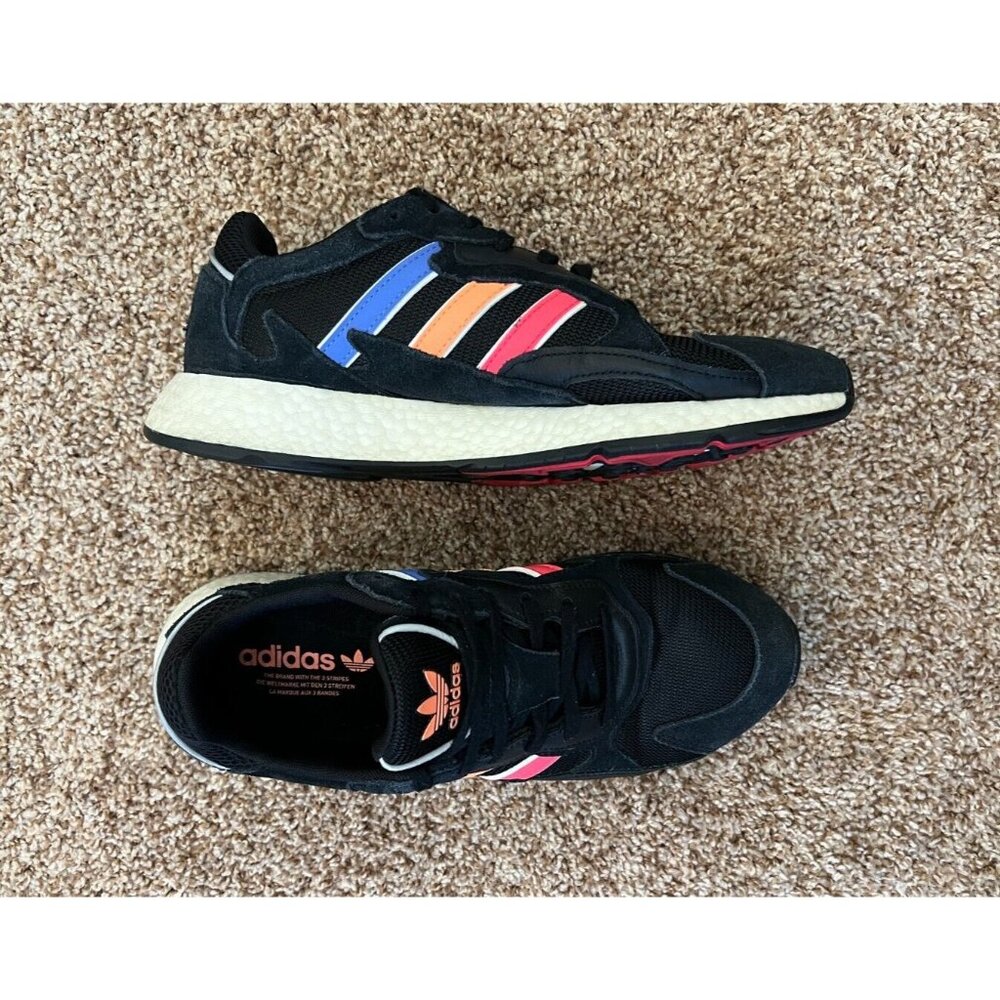 Men's Adidas Tresc Run Black/Shock Red/Easy Orange/Blue Size 11